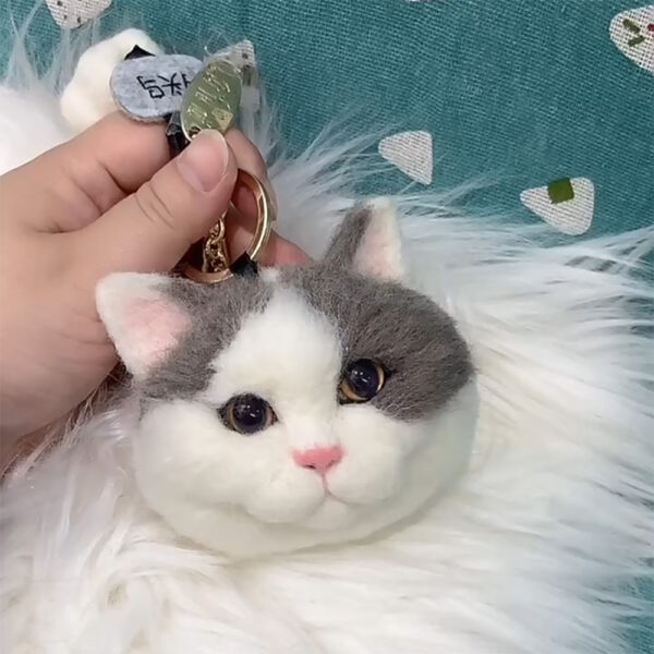 customized 3d needle felting pet keychain 1