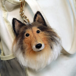 customized 3d needle felting pet keychain 12