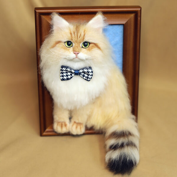 custom 3d needle felt pet portrait frame